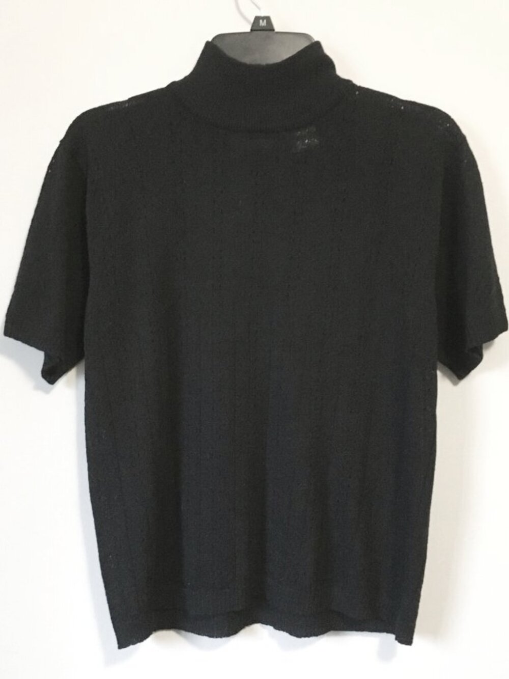 VTG Y2K Jessica Black Mock Neck Delicate Knit Tee L Whimsigoth The Craft